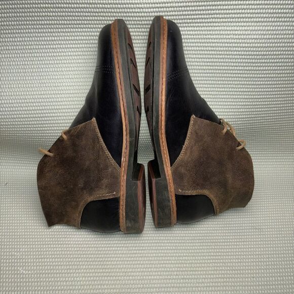 Olukai Pahoa Ankle Chukka Boots Leather Men’s Size 9.5M Black/Brown - Picture 6 of 9